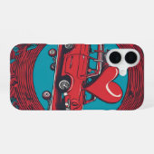 Liefde op wielen - Cool Skateboarden Heart Design  iPhone 16 Hoesje (Achterkant horizontaal)