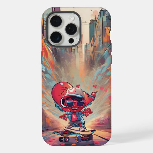 Liefde op wielen - Cool Skateboarden Heart Design  iPhone Hoesje (Achterkant)