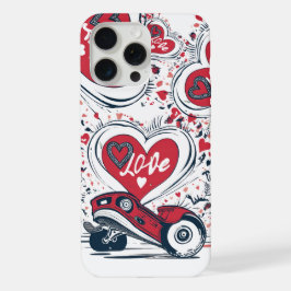 Liefde op wielen - Cool Skateboarden Heart Design iPhone 15 Pro Max Case