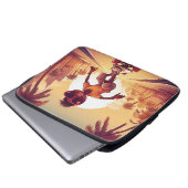 Liefde op wielen - Cool Skateboarden Heart Design  Laptop Sleeve (Voorkant onderkant)
