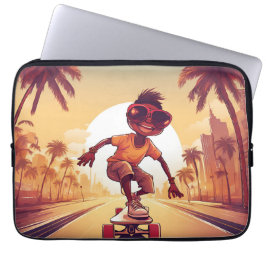 Liefde op wielen - Cool Skateboarden Heart Design Laptop Sleeve