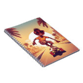 Liefde op wielen - Cool Skateboarden Heart Design Notitieboek (Rechterzijde)