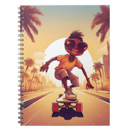 Liefde op wielen - Cool Skateboarden Heart Design Notitieboek
