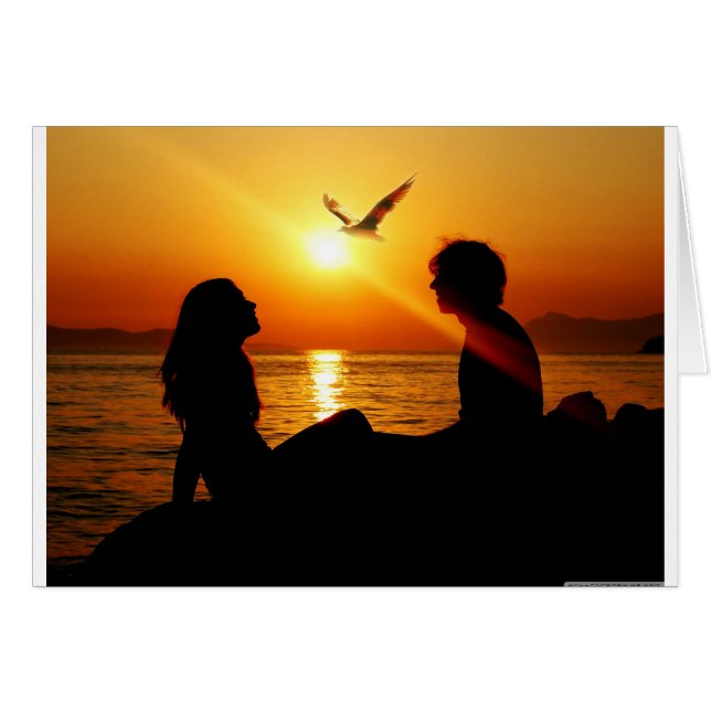 Liefde op zonsondergang (Voorkant Horizontaal)