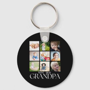 Liefde Opa Mooi Collage 9 Foto's T-shirt Sleutelhanger