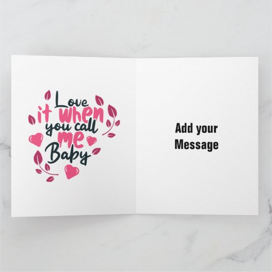 Liefde - Opgevouwen Wenskaart Kaart (Binnen)