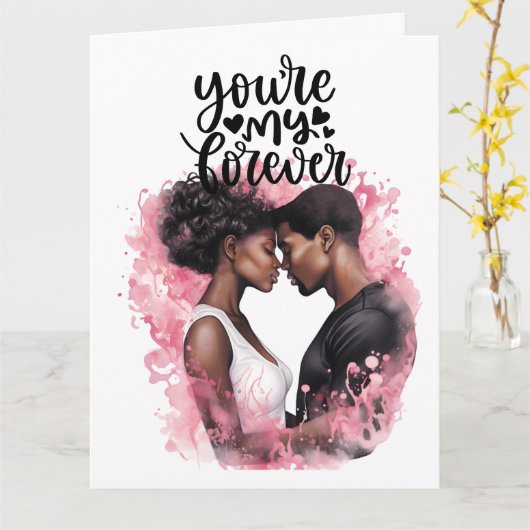 Liefde - Opgevouwen Wenskaart Kaart (Gele Bloem)