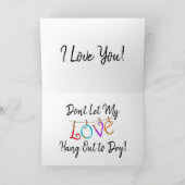 Liefde opknoping uit te drogen romantische boho kl kaart (Binnen)