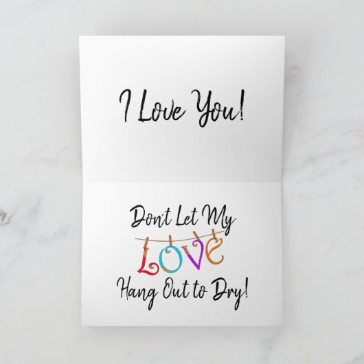 Liefde opknoping uit te drogen romantische boho kl kaart (Binnen)