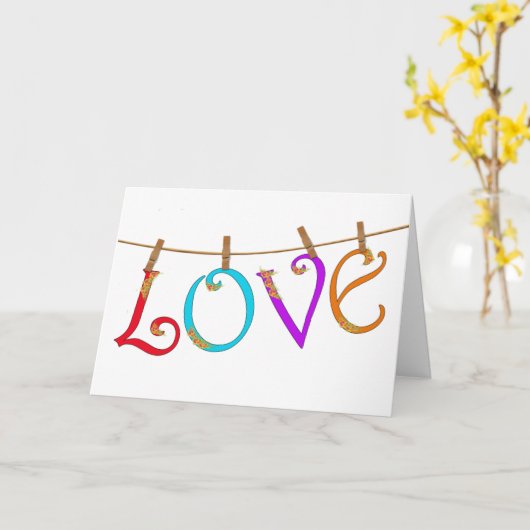 Liefde opknoping uit te drogen romantische boho kl kaart (Gele Bloem)