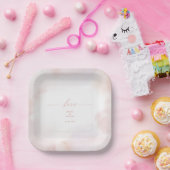 Liefde | Opvang van roze harten en Waterverven wed Papieren Bordje (Feest)