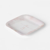 Liefde | Opvang van roze harten en Waterverven wed Papieren Bordje (Gebogen)