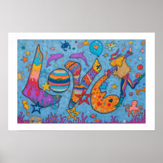 "Liefde" origineel kunstwerk van Cindy Higby Poster (Voorkant)