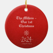 LIEFDE Ornament, MET GEPERSONALISEERDE BOODSCHAP O Keramisch Ornament (Achterkant)