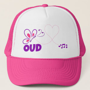 Liefde Oud Roze Paarse Vlinder Hart Trucker Pet