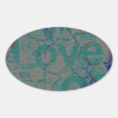Liefde Ovale Sticker (Voorkant)