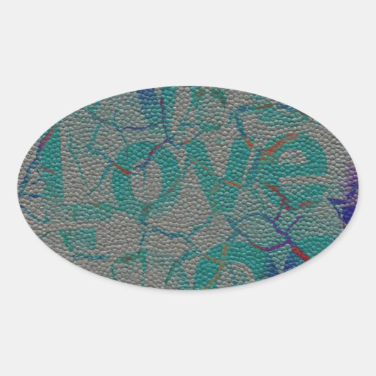 Liefde Ovale Sticker (Voorkant)