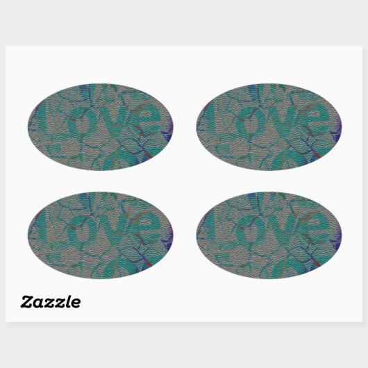 Liefde Ovale Sticker (Vel)