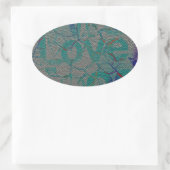 Liefde Ovale Sticker (Tas)