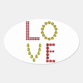 Liefde Ovale Sticker