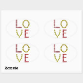 Liefde Ovale Sticker (Vel)