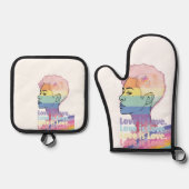 Liefde Ovenwant & Pannenlap Set (Voorkant)