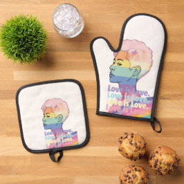 Liefde Ovenwant & Pannenlap Set