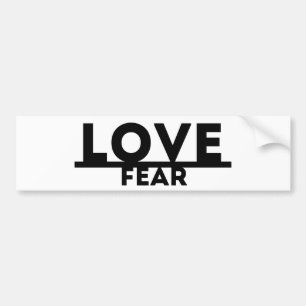 Liefde over angst bumpersticker