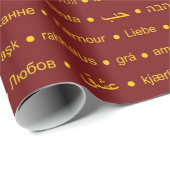 Liefde over de hele wereld cadeaupapier (Rol Hoek)