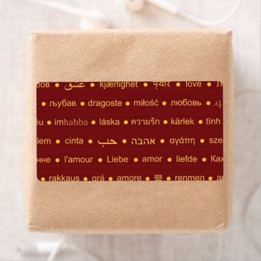 Liefde over de hele wereld etiket (Insitu)