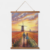 Liefde over de hele wereld hangend wandkleed (Voorkant)