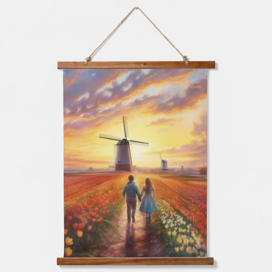 Liefde over de hele wereld hangend wandkleed (Voorkant)