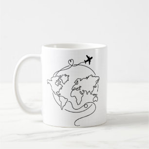 🌍 Liefde over de hele wereld ✈️ Koffiemok