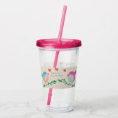 Liefde over de mijlen acryl drinkbeker (Achterkant)
