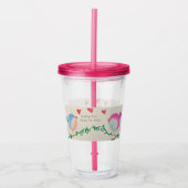 Liefde over de mijlen acryl drinkbeker (Voorkant)