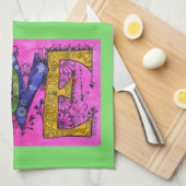 Liefde over fornuis keukenhanddoek (Quarter Fold)