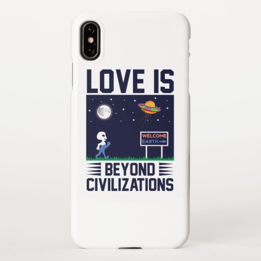 Liefde over grenzen heen met buitenaards design iPhone hoesje (Achterkant)