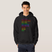 Liefde over hate liefde over ongelijk LGBT Hoodie (Voorkant volledig)