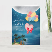 Liefde over het Miles-Wenskaart sturen Feestdagen Kaart (Voorkant)
