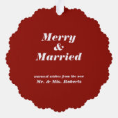 Liefde overlay Aangepaste foto's en namen Ornament Kaart (Achterkant)