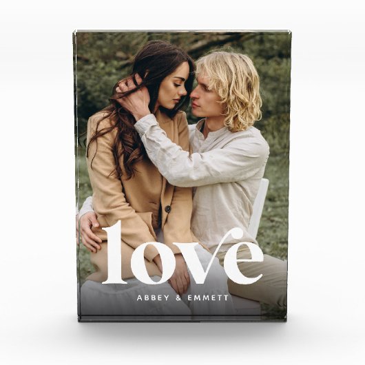 Liefde overlay persoonlijke paren fotoblokken (Voorkant)