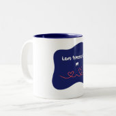 Liefde overstijgt alles tweekleurige koffiemok (Voorkant links)
