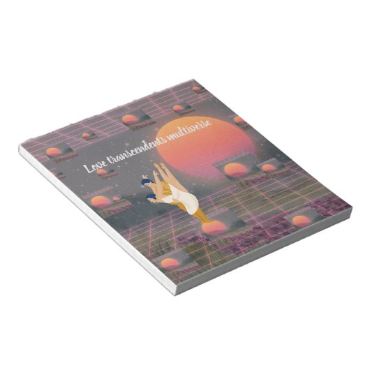 Liefde overstijgt multiversum notitieblok (Schuin)