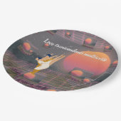 Liefde overstijgt multiversum papieren bordje (Gekanteld)