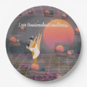 Liefde overstijgt multiversum papieren bordje (Voorkant)