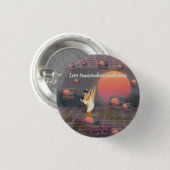 Liefde overstijgt multiversum ronde button 3,2 cm (Voorkant /achterkant)