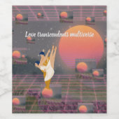 Liefde overstijgt multiversum wijn etiket (Enkel label)