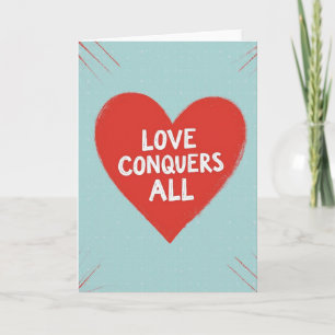 Liefde overwint alles Hartkaart Kaart