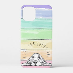 liefde overwint alles hond regenboog basset hound  Case-Mate iPhone case