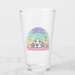 liefde overwint alles hond regenboog basset hound glas